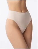 Komplety bielizny - Stringi damskie z wysokim stanem Julimex beżowe  XL - miniaturka - grafika 1