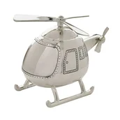 Skarbonki - SKARBONKA HELIKOPTER Bambino metalowa srebrna - miniaturka - grafika 1