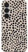 Etui i futerały do telefonów - Burga Etui Almond Latte Tough do Galaxy S25 Plus, beżowe z czarnymi kropkami - miniaturka - grafika 1