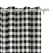 Zasłony - Zasłona CLASSIC wzór CL09 | czarno-biała krata 150 x 150 cm tkanina standard - miniaturka - grafika 1