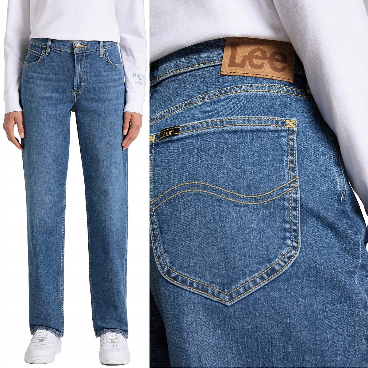 Lee JANE Janet proste wysokie damskie spodnie jeansowe W31 L31