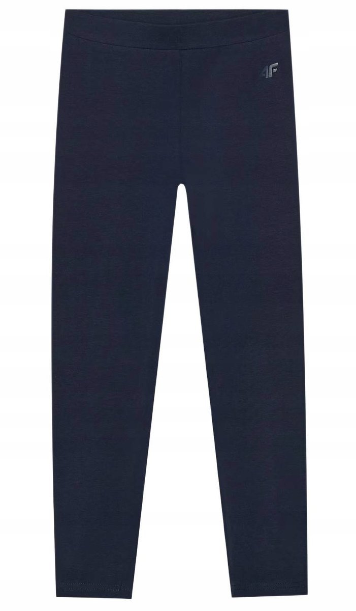 Dziewczęce Legginsy Bawełniane Sportowe 4F F239 140 Cm (9-10 Lat) Granat