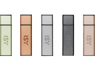 Pamięć USB ISY IMU-2500-ALU Zielony, Brązowy, Srebrny, Szary, Złoty - Pendrive - miniaturka - grafika 1