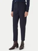 Spodnie damskie - Tommy Hilfiger Spodnie materiałowe WW0WW48355 Granatowy Straight Fit - miniaturka - grafika 1