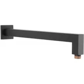 Akcesoria do armatury i ceramiki - Ferro ramię prysznicowe 35 cm ścienne czarny mat RN350KBL - miniaturka - grafika 1