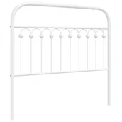 Inne meble do sypialni - vidaXL Metalowe wezgłowie, białe, 107 cm - miniaturka - grafika 1