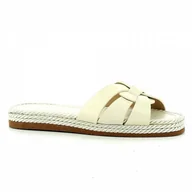 Klapki i japonki damskie - Skórzane klapki espadryle CARINII - Carinii - miniaturka - grafika 1