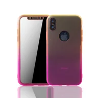 Etui i futerały do telefonów - Etui na telefon komórkowy Pokrowiec ochronny na Apple iPhone XS Pełna obudowa Osłona ekranu 360 Różowy - miniaturka - grafika 1