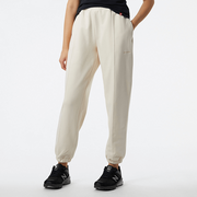 Spodnie damskie - Spodnie damskie New Balance WP23553GIE  beżowe - miniaturka - grafika 1
