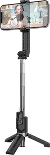 Selfie stick Borofone Borofone Uchwyt Selfie BY9 Streamer bluetooth ze statywem i pilotem czarny - Selfie stick - miniaturka - grafika 1