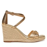 Espadryle damskie - Espadryle MICHAEL Michael Kors Mandy Wedge 40R5MAMS2M Złoty - miniaturka - grafika 1