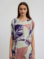 Bluzki damskie - BGN Bluzka w kolorze miętowo-fioletowym - miniaturka - grafika 1