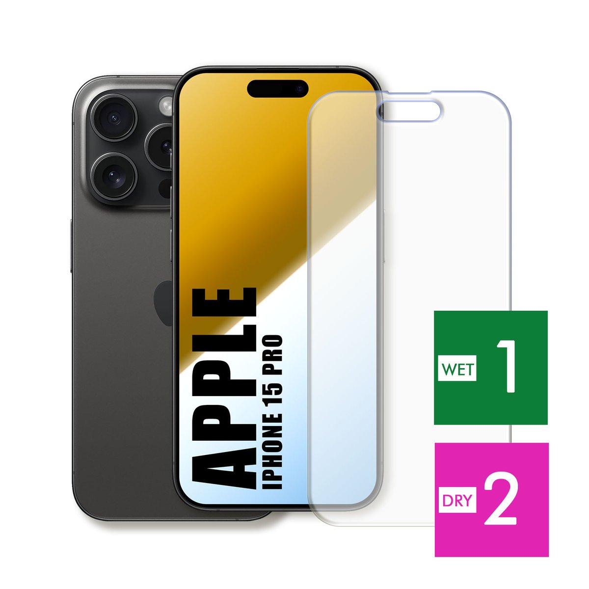 WZMOCNIONE SZKŁO DO APPLE IPHONE 15 PRO SZYBKA HARTOWANE 9H JAKOŚĆ