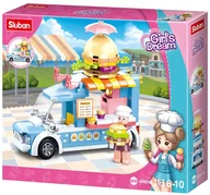 Klocki - TOY CONSTRUCTOR BURGER 154PCS M38-B0993B - miniaturka - grafika 1