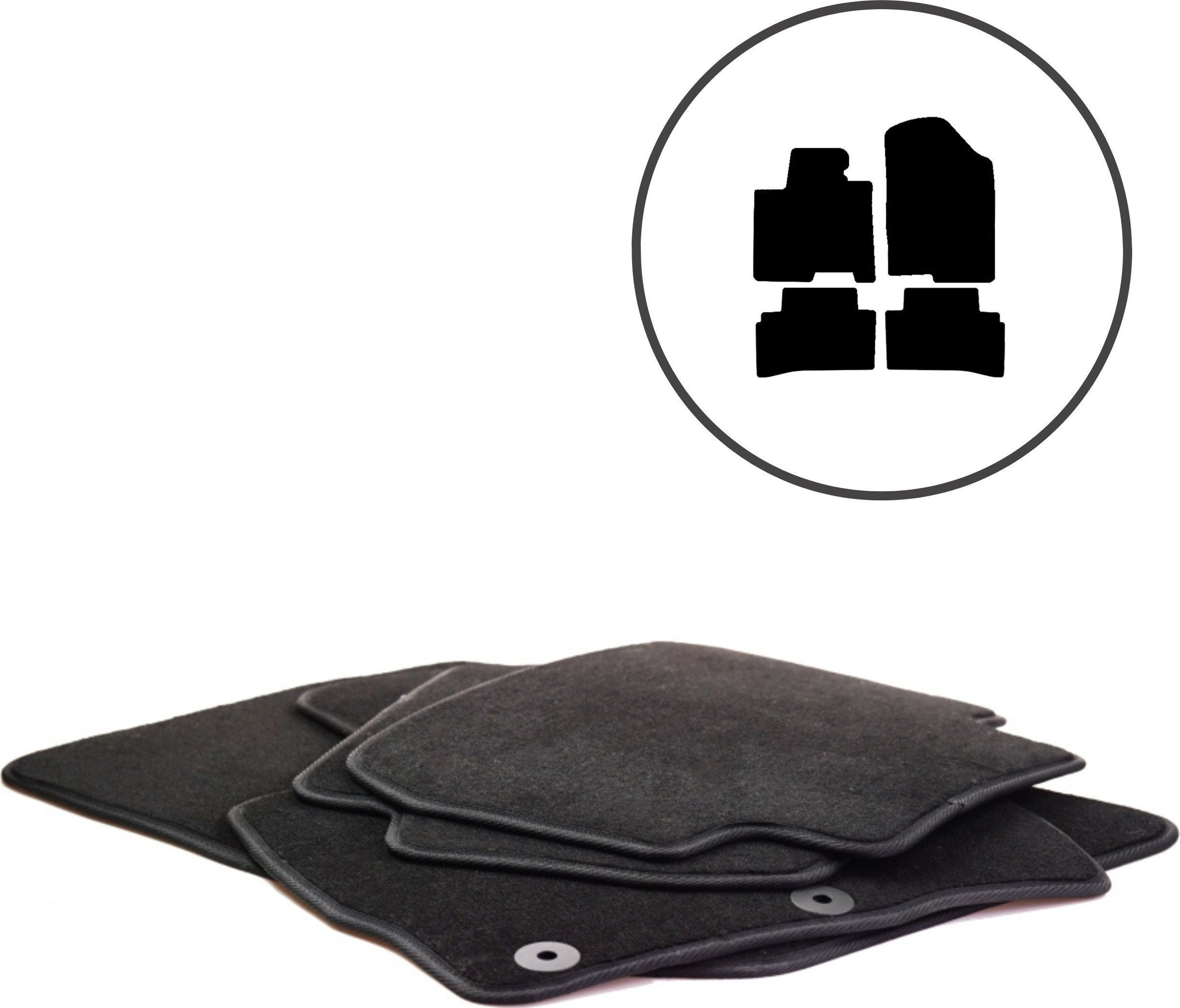 Dikel Dywaniki samochodowe welurowe 4szt. KIA Sportaqe V