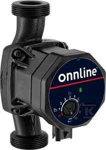 Onnline Elektroniczna pompa obiegowa EQC-M 25-6/180, z przyłączem gwintowym 1 1/2", 3 tryby pracy, wtyczka i izolacja w komplecie - Pompy obiegowe c.o. - miniaturka - grafika 1