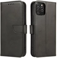 Etui i futerały do telefonów - Magnet Case elegancki futerał etui pokrowiec z klapką i funkcją podstawki Honor Magic 4 Pro czarny - miniaturka - grafika 1