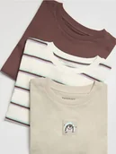 Bluzki dla niemowląt - Reserved - Bawełniany t-shirt 3 pack - złamana biel - miniaturka - grafika 1