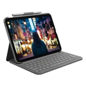 Etui do tabletów - Etui na iPad LOGITECH Slim Folio Szary Klawiatura - miniaturka - grafika 1
