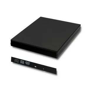 Qoltec Obudowa/kieszeń na napęd optyczny CD/DVD SATA USB 2.0 12.7mm 51866 - Obudowy i kieszenie na dyski twarde - miniaturka - grafika 3