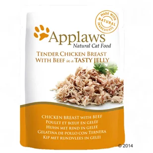 Zestaw Applaws w galarecie, 32 x 70 g - Kurczak z wołowiną - Mokra karma dla kotów - miniaturka - grafika 1