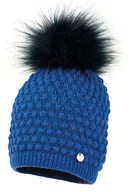 Czapki dla dzieci - Czapka dla dziewczynki na zimę KADLIN z pomponem modrak - miniaturka - grafika 1