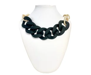 Chanel Naszyjnik z żywicy z czarnym łańcuszkiem 04/Raffaella De Angeli - Naszyjniki - miniaturka - grafika 1