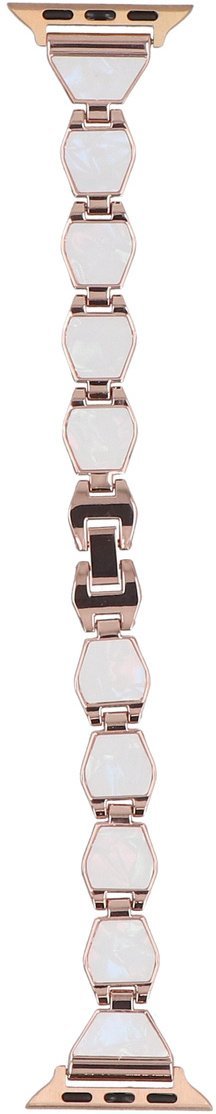 GlacierX bransoleta do smartwatcha Pearl Glow Chain Bracelet Pink Moon do Apple Watch 38/40/41mm Różowo-Biała