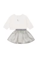 Dresy i komplety dla dziewczynek - Karl Lagerfeld komplet niemowlęcy kolor biały - miniaturka - grafika 1