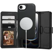 Etui i futerały do telefonów - Etui TECH-PROTECT Wallet MagSafe do Apple iPhone 16E Czarny mat - miniaturka - grafika 1