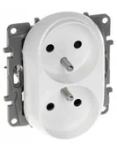 Gniazdka elektryczne - Legrand Niloe Gniazdo podwójne do ramek wielokrotnych 2x2P+Z biały 764542 764542 - miniaturka - grafika 1