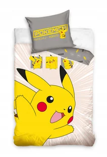 Pościel Dziecięca Pokemony Pikachu 160x200cm Żółty Anime Japonia - Pościel dla dzieci - miniaturka - grafika 1