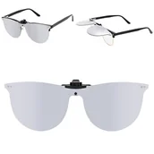 Akcesoria do okularów - Nakładki przeciwsłoneczne polaryzacyjne na okulary korekcyjne NA-182A srebrne - miniaturka - grafika 1
