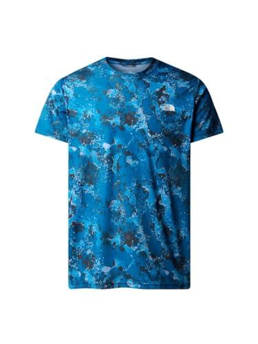 THE NORTH FACE NF0A8874WKI1 M Reaxion AMP Crew Print Adriatic T-Shirt męski Blue Moss CAMO rozmiar S, Blue Moss Camo, S