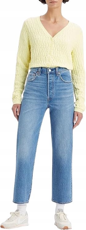 LEVI'S JEANSY MOM JEANS ŚREDNI STAN NIEBIESKIE 26/28 1J9A