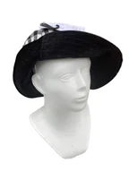 Czapki damskie - Czapka kapelusz damski zimowy Topshop krata czarno-biała r. uniwersalny - miniaturka - grafika 1