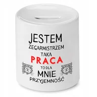 Skarbonki - SKARBONKA DLA ZEGARMISTRZA JESTEM ZEGARMISTRZEM z Nadrukiem ze Zdjęciem - miniaturka - grafika 1