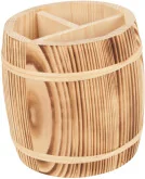 Beczki - Beczka organizer jodłowa opalana - miniaturka - grafika 1