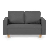 Sofy i kanapy - Sofa kanapa 2 os z funkcją spania KEN jasno szara - miniaturka - grafika 1