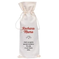 Ozdoby bożonarodzeniowe - Worek Na Butelkę Bawełniany - Kochana Mama (59) - miniaturka - grafika 1