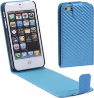 Etui i futerały do telefonów - Etui na telefon komórkowy flip thin carbon look do telefonu komórkowego iPhone SE jasnoniebieski - miniaturka - grafika 1