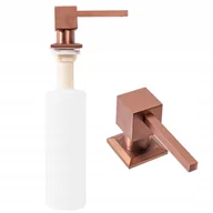 Mydelniczki i dozowniki mydła - Rea Dozownik zlewozmywakowy do płynu Rea miedziany kwadratowy 14 - miniaturka - grafika 1