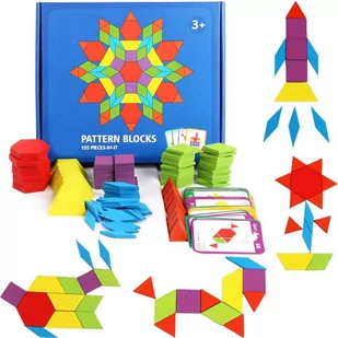 Montessori klocki drewniane układanka  edukacyjna TANGRAM - Układanki dla dzieci - miniaturka - grafika 1