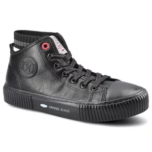 Damskie trampki wysokie Cross Jeans II2R4021 38 Czarne (8697319154429) - Trampki damskie - miniaturka - grafika 1