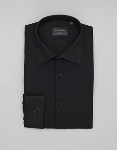 koszula licodia 00460 długi rękaw czarny slim fit - Koszule męskie - miniaturka - grafika 1