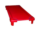 Leżaczki i huśtawki - Leżak łóżeczko dla dzieci przedszkolny FARTUŚ 4K czerwony - miniaturka - grafika 1