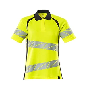 Mascot 19093-771-17010 Accelerate Safe Premium damska koszulka polo dwukolorowa, Hi-Vis żółty/czarno-niebieski, rozmiar 2XL ONE - Koszulki i topy damskie - miniaturka - grafika 1