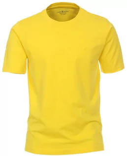 Koszulki męskie - Casamoda CASAMODA 4200 Duży T-shirt Żółty 004200 537 - grafika 1