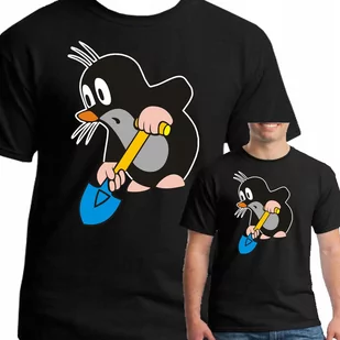 Koszulka Krecik Rumcajs Sąsiedzi S 0449 Czarna - Koszulki męskie - miniaturka - grafika 1