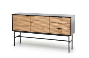 Komoda MURANO KM-1 dąb artisanna czarnych nogach - Komody - miniaturka - grafika 1